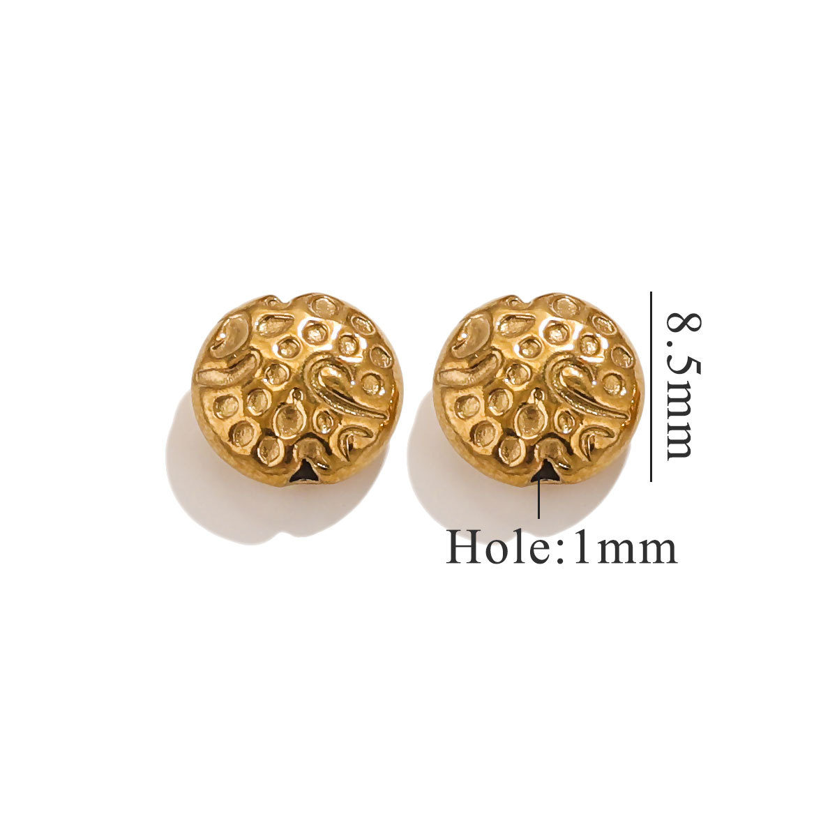 Gold color / 1 Piece Retro Style Flower Shape Stainless Steel  Gold Color Women's Pendant Picture2